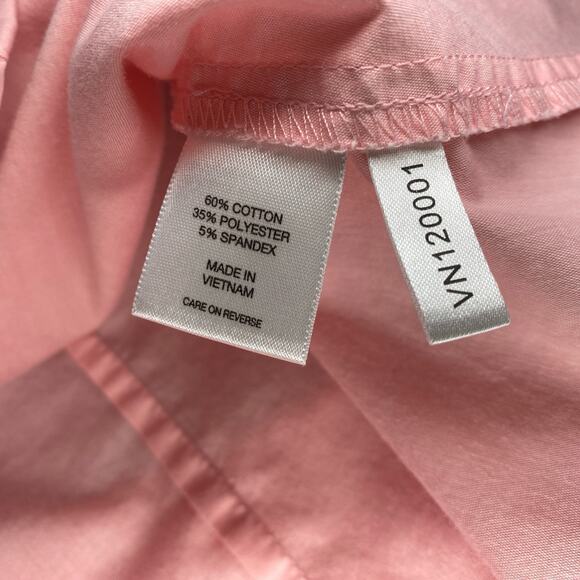 Y2K New York and Co pink button up office siren mean girls ruched size M - Picture 9 of 9